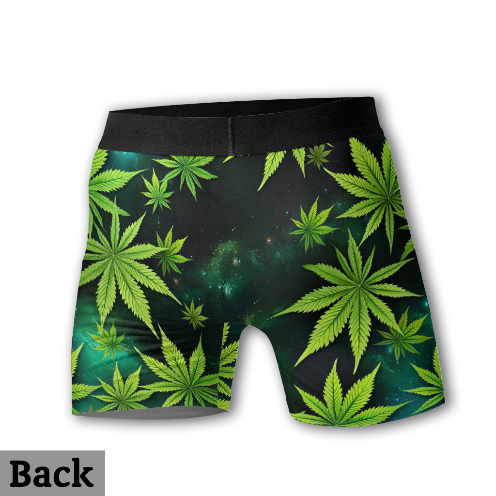 Midnight Toker – Personalisierte Boxershorts für Herren mit Cannabis-Motiv