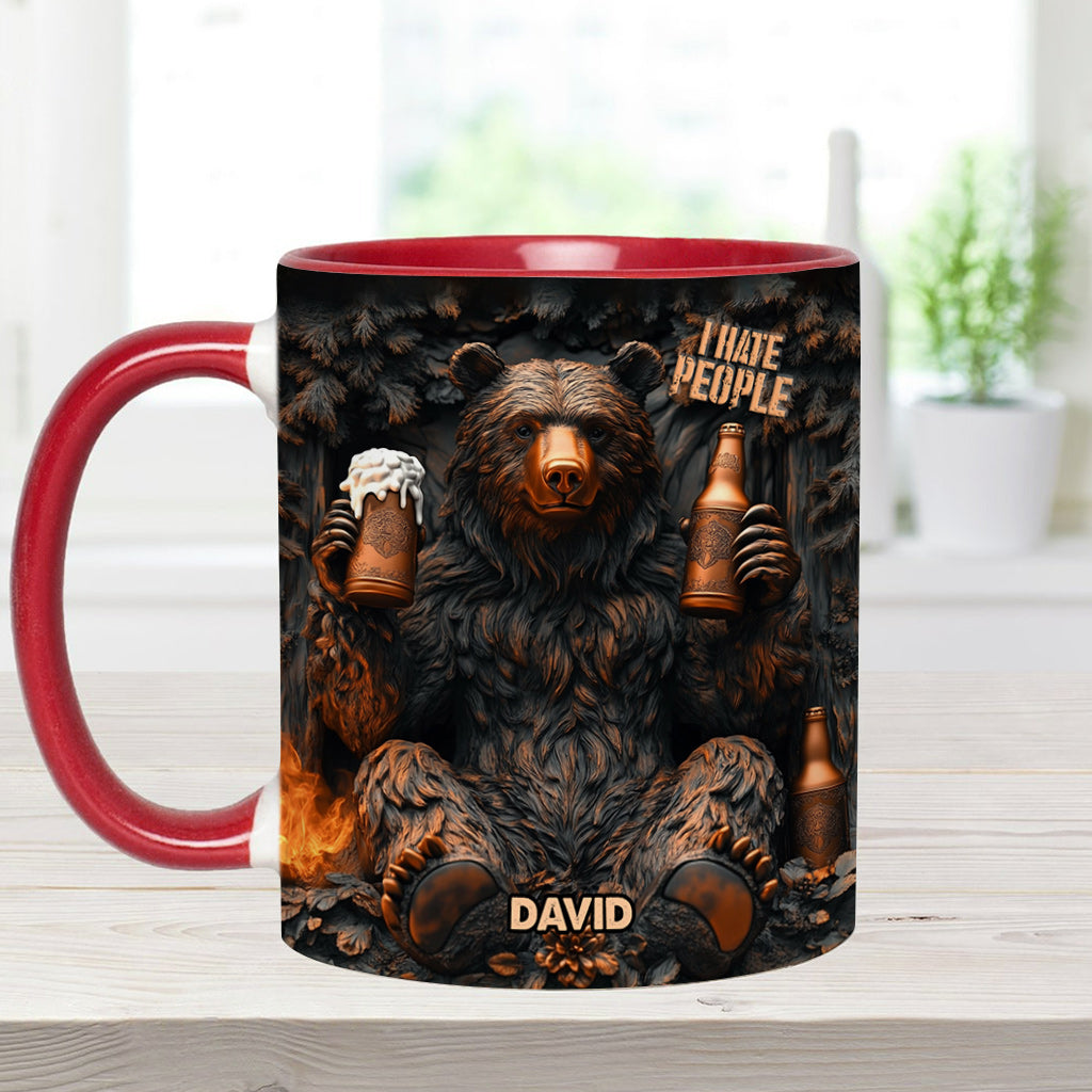 I Hate People - Personalized Camping Accent Mug