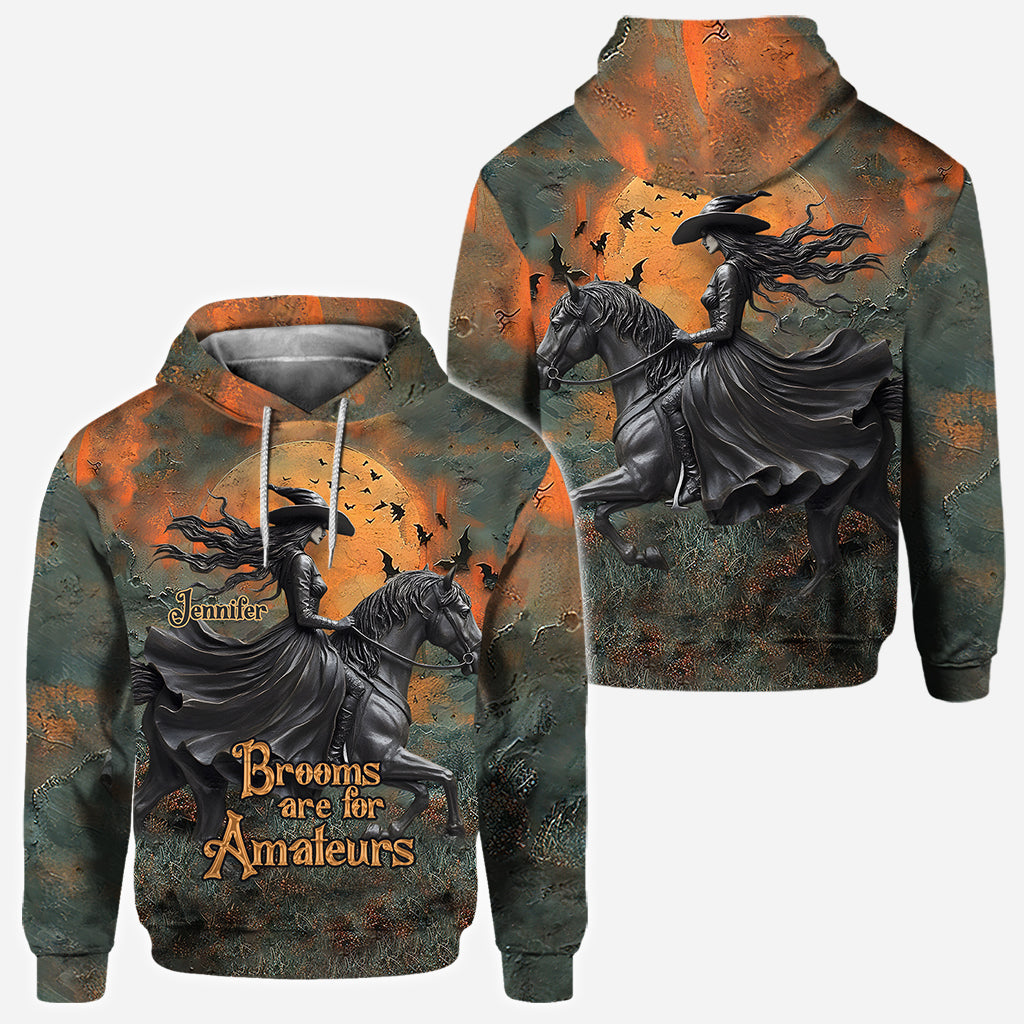 Besen sind was für Amateure – Personalisiertes Pferde-Shirt