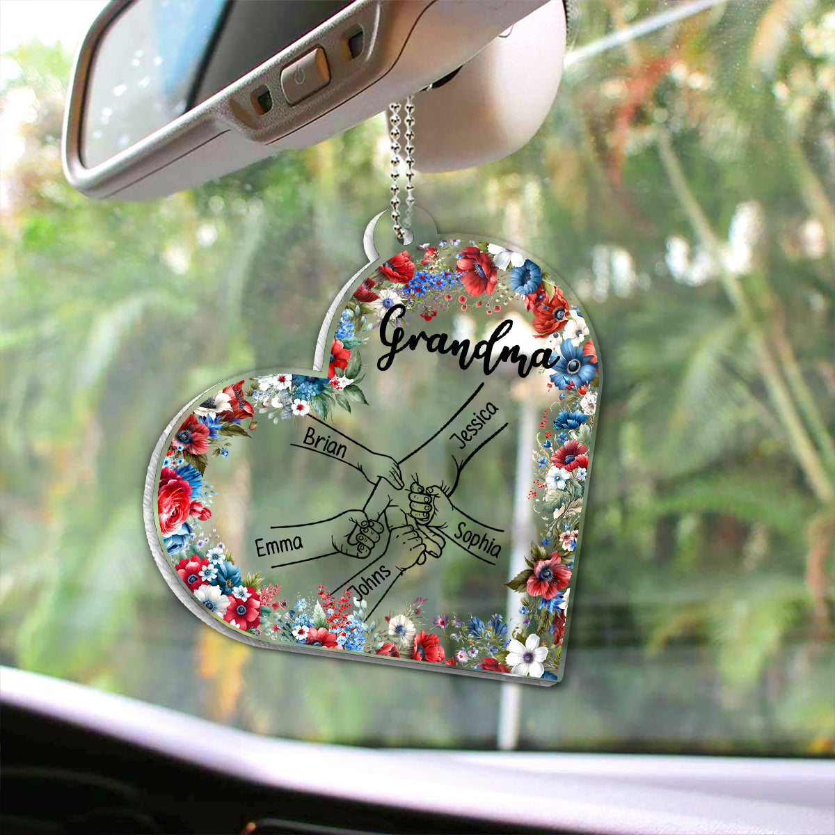 Oma-Leben am 4. Juli – Personalisierter Oma-Autoanhänger in individueller Form