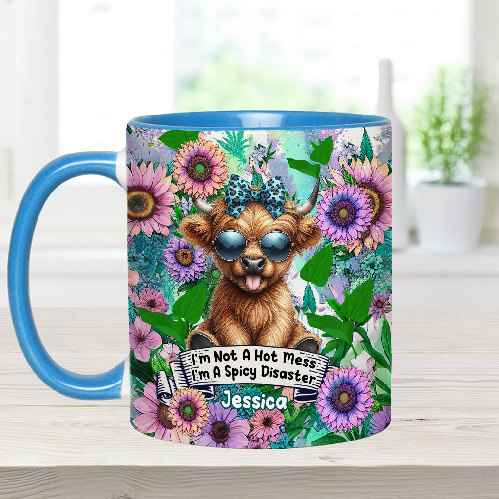 I'm Not A Hot Mess - Personalized Accent Mug