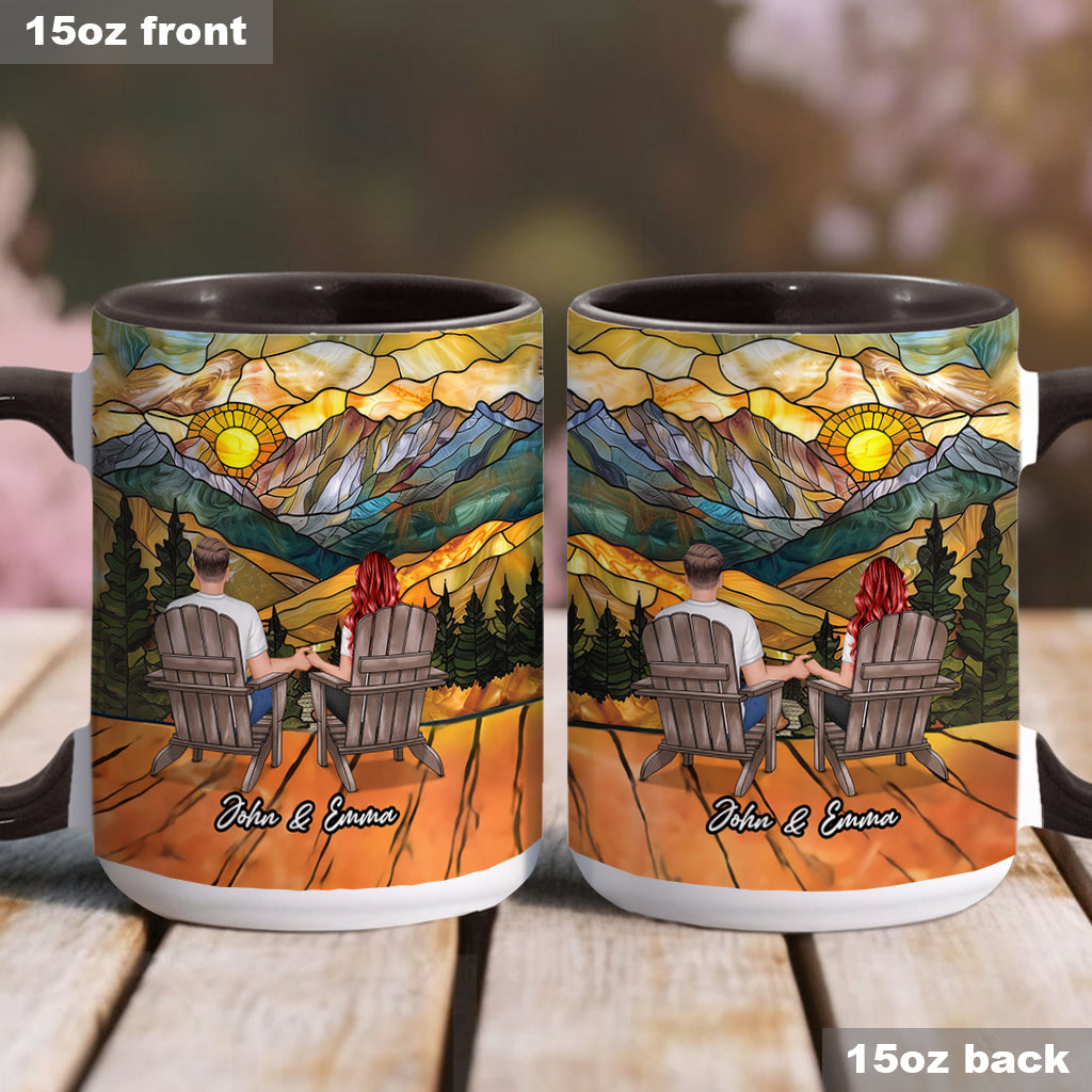 „Du und ich, wir schaffen das“ – personalisierte Tasse für Paare