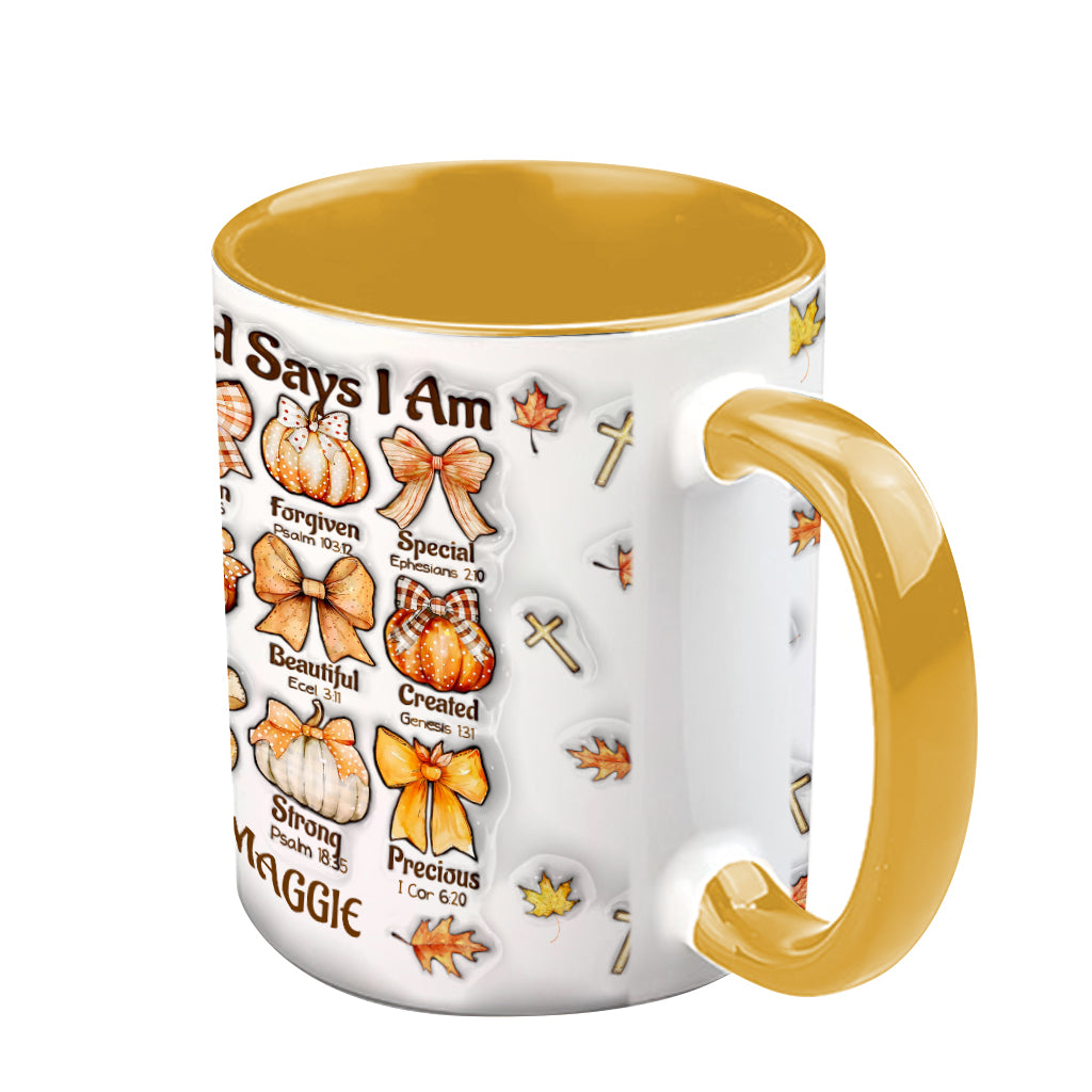 Gott sagt, ich bin es – Personalisierte Tasse mit christlichem Akzent