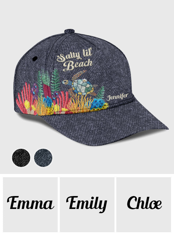 Salty Lil' Beach Seaweed - Personalized Turtle Classic Cap