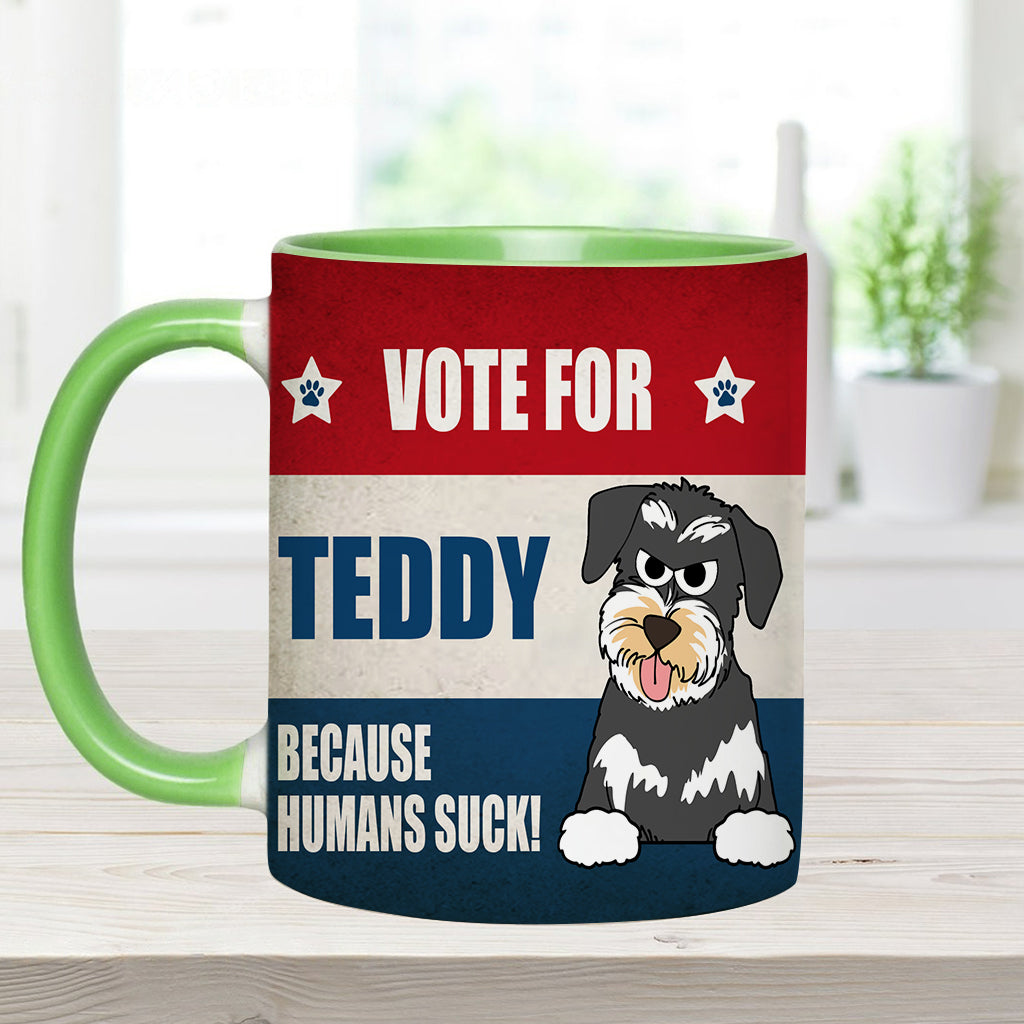 Vote For My Fur Baby - Personalized Dog Accent Mug