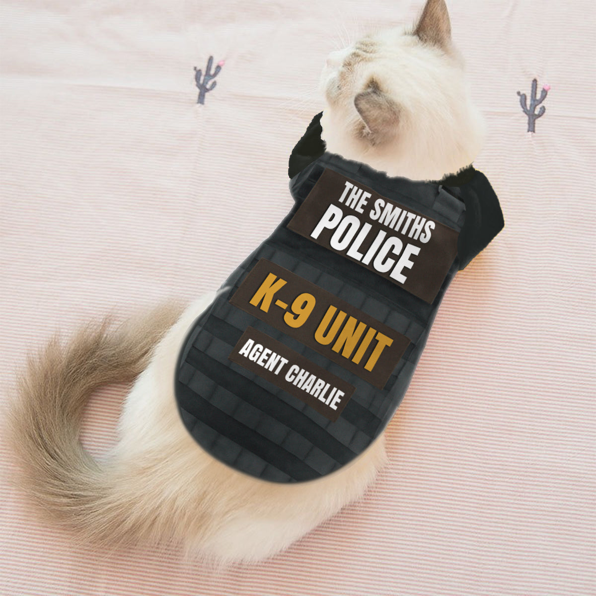 Polizeibeamter K9-Einheit Gefangener - Personalisiertes Hunde-Haustier-Shirt