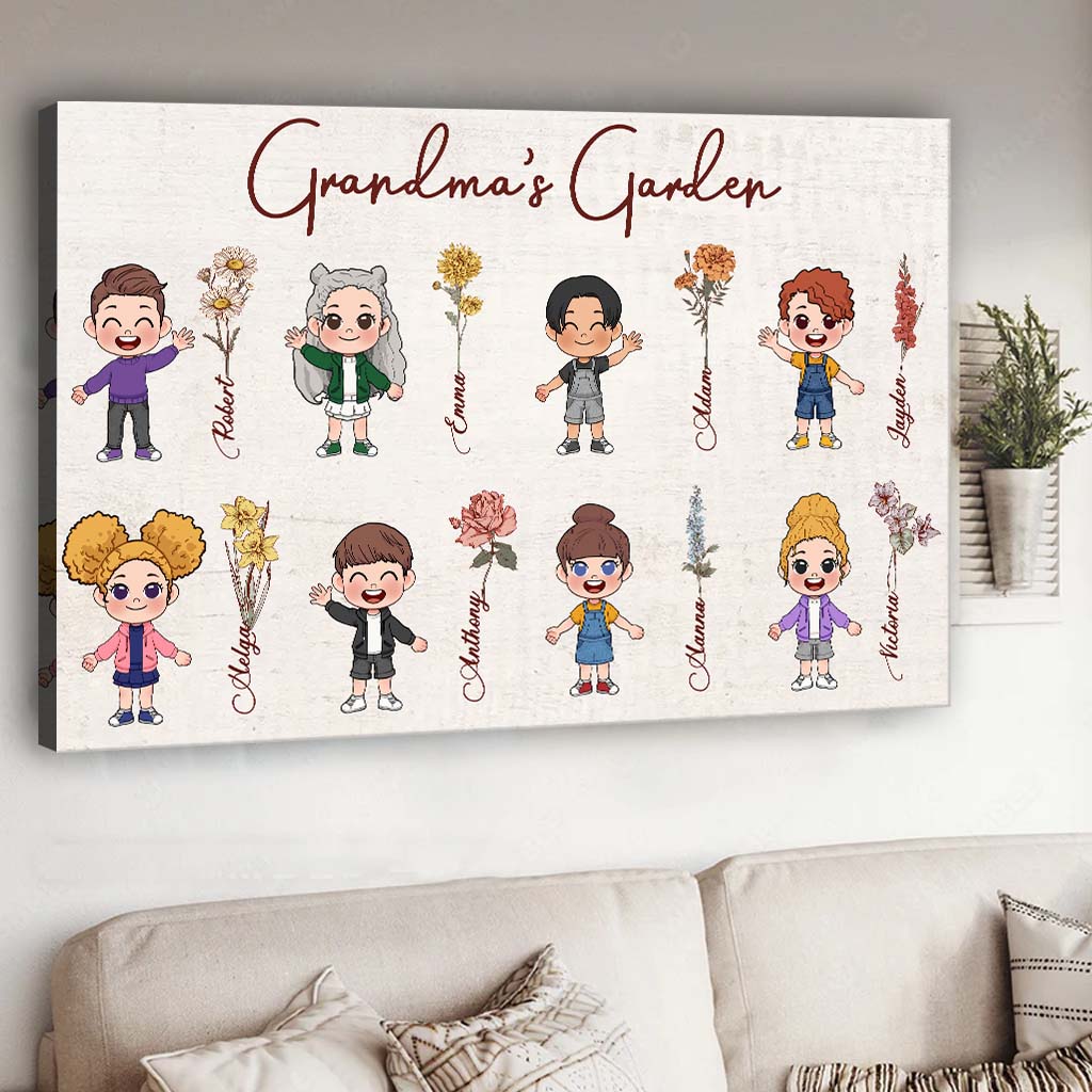 Omas Garten – Personalisierte Leinwand und Poster für Oma