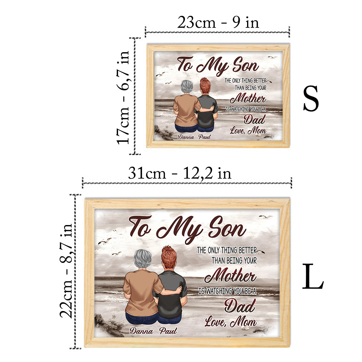 Für meinen Sohn – Personalisierter Fotorahmen „Sohn“