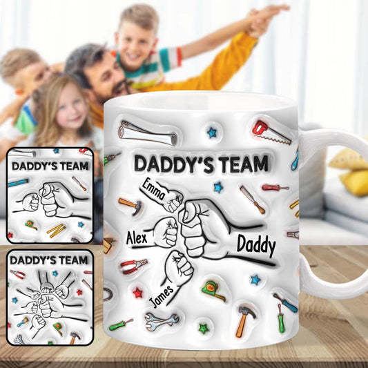 Daddy's Team - Personalisierte Vatertasse