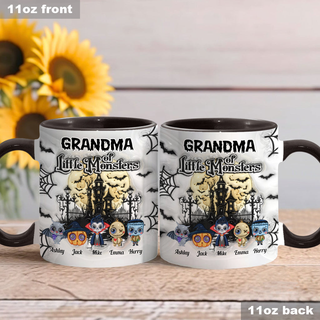 Grandma Of Little Nightmares - Personalized Grandma Accent Mug