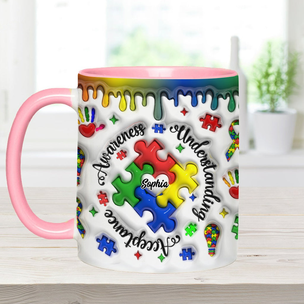 Autismus-Bewusstsein – Personalisierte Tasse mit Autismus-Motiv