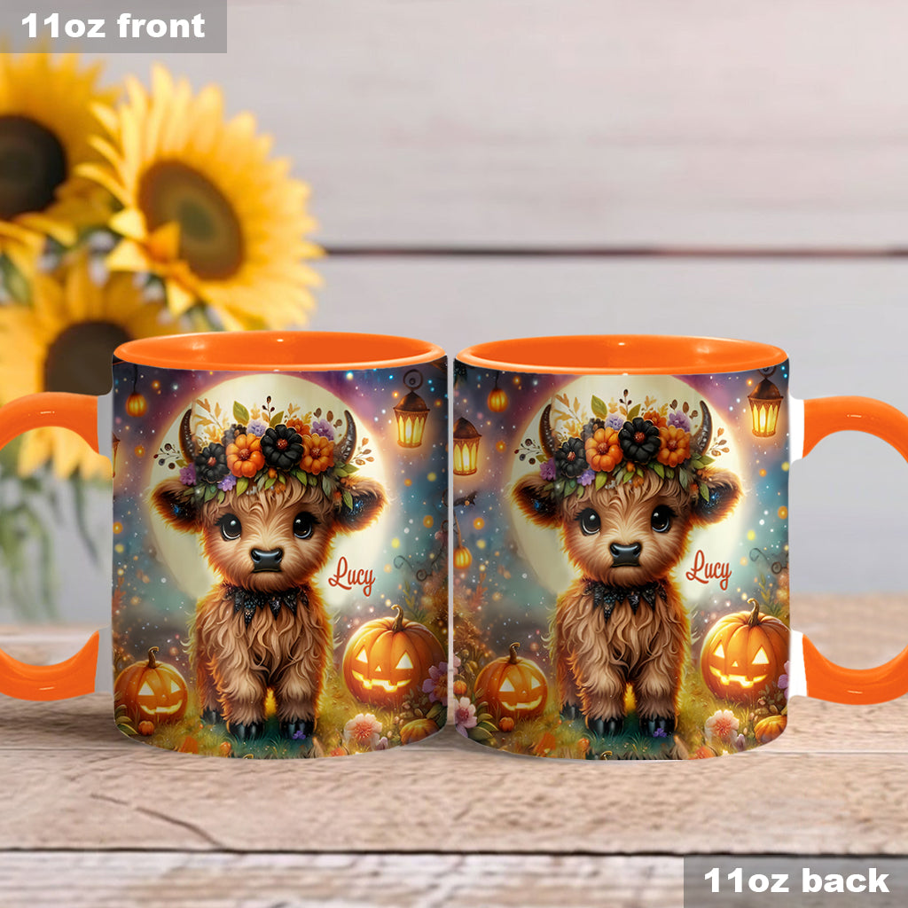 Halloween-Hochlandkuh - Personalisierter Akzentbecher