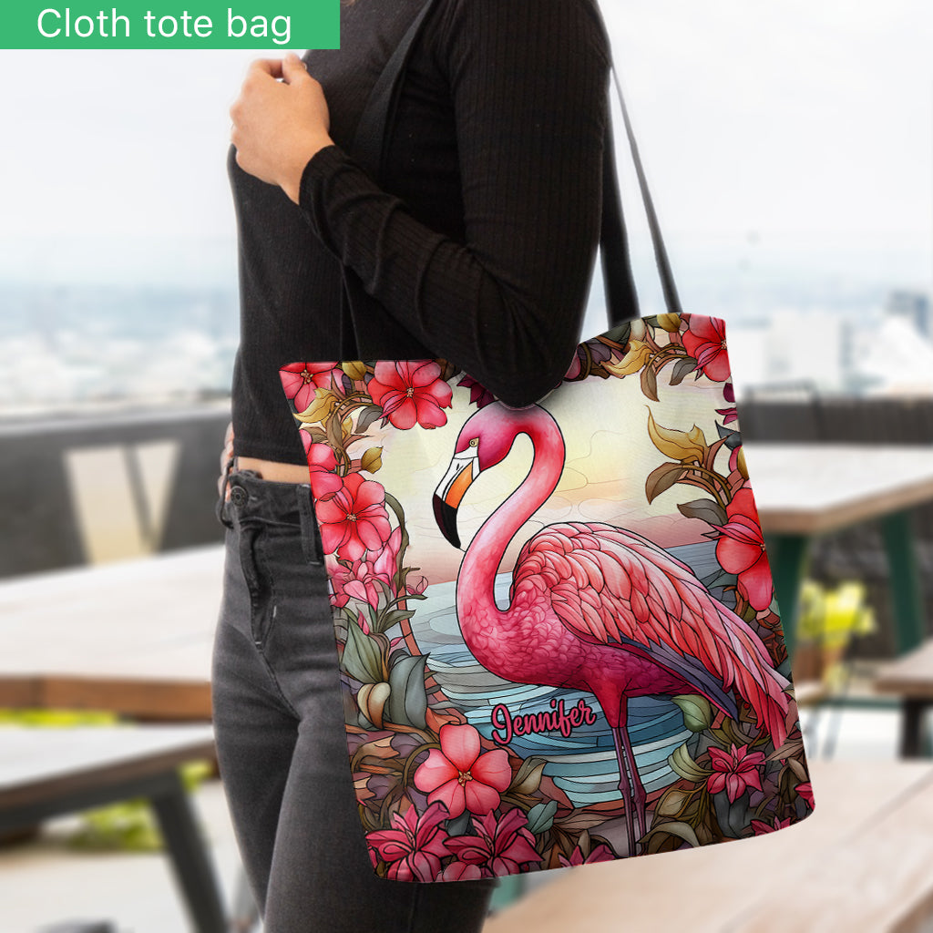 Flamingos lieben – Personalisierte Flamingo-Tragetasche