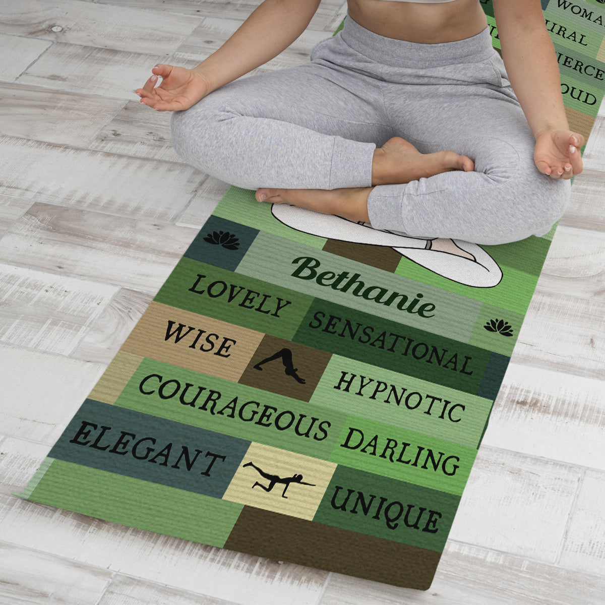 Yoga Girl I Am Bold Green - Personalisierte Yogamatte