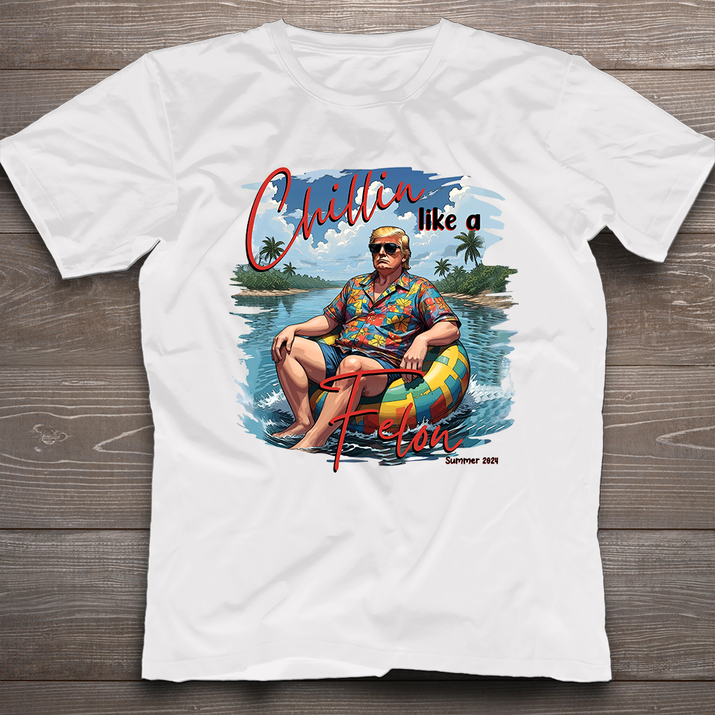Chillin Like A F3l0n Sommer 2024 Shirt, USA Patriotic Shirt, Wanted For President Shirt, I'm Voting Foe the F3l0n Shirt