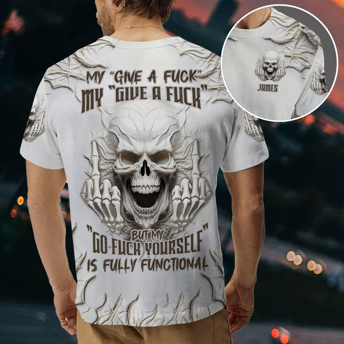 Sarkasmus Weißer Totenkopf - Personalisiertes Totenkopf-Shirt