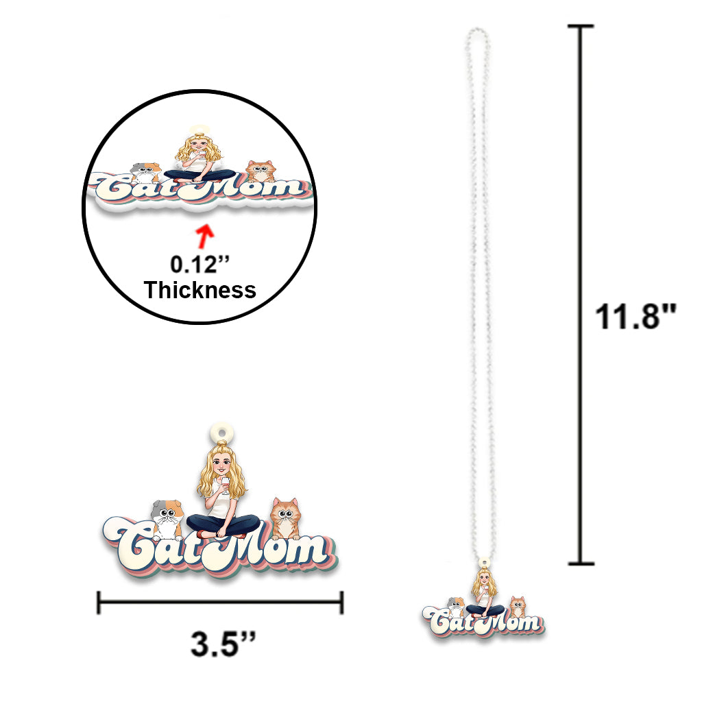 Katzenmama, Hundemama, Katzenpapa, Hundepapa, Tierliebhaber - Personalisierter Katzen-Autoanhänger