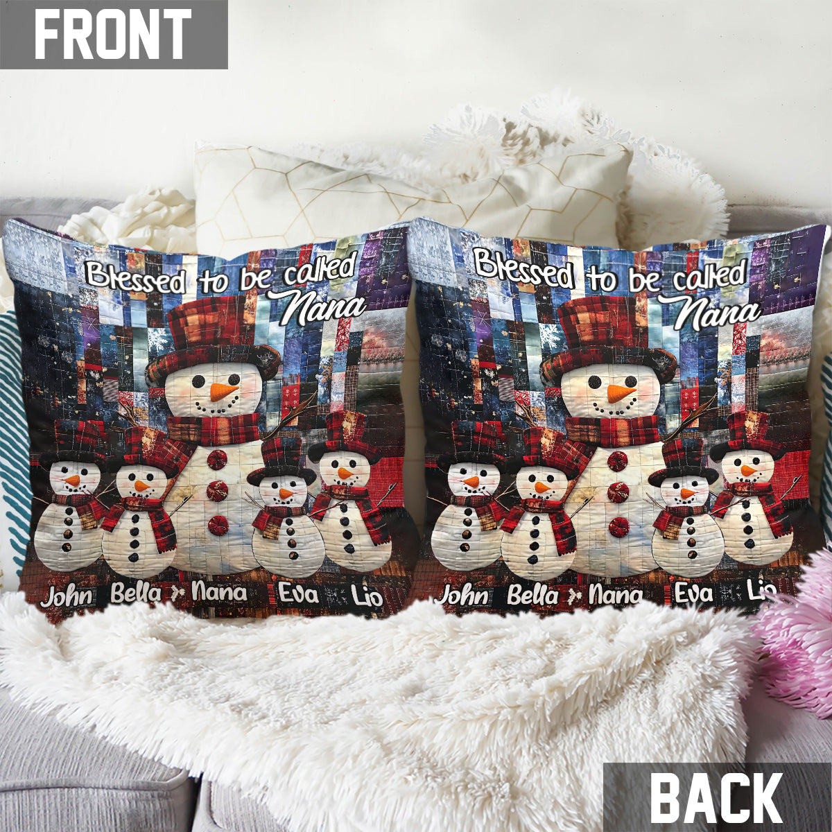 Blessed to Be Called - Personalized Grandma Throw Pillow