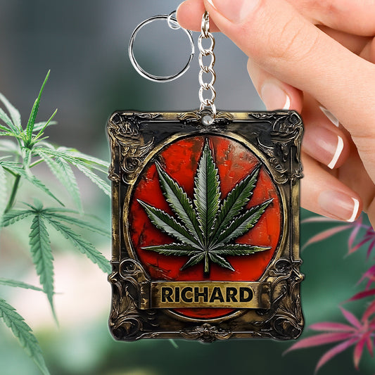 Beautiful Canabis - Personalized Weed Keychain