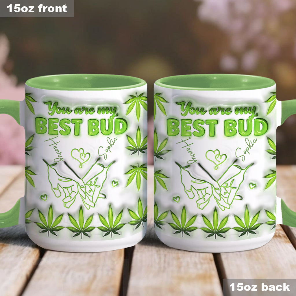Du bist mein bester Kumpel – personalisierte Tasse mit Cannabis-Akzent