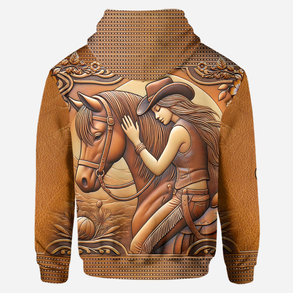 Ein Mädchen und ihr Pferd – Personalisierter Pferde-Hoodie und Leggings