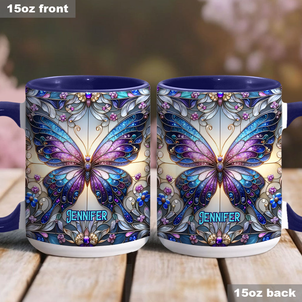 Wunderschöner Schmetterling – personalisierte Tasse mit Schmetterlingsmotiv