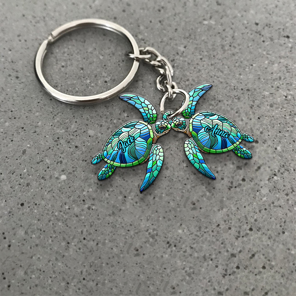 Love Turtles - Personalized Turtle Keychain