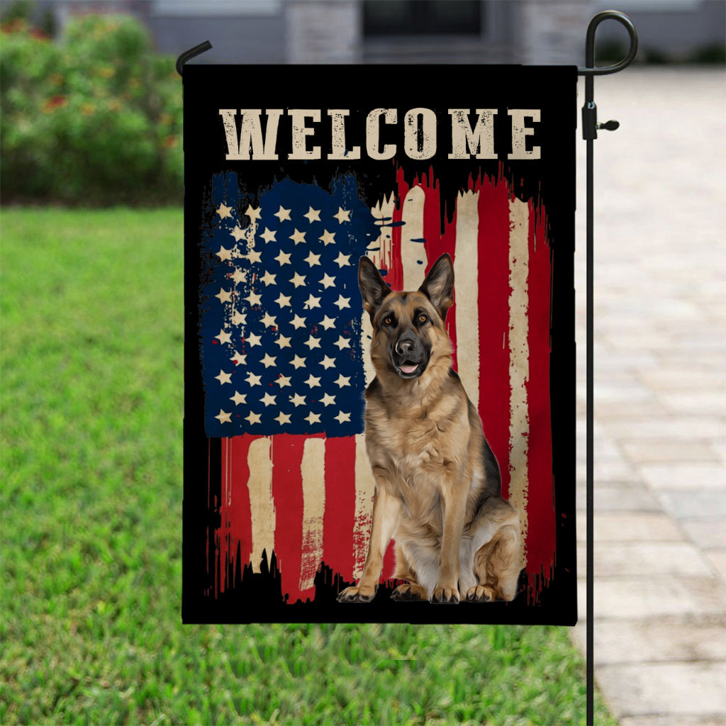 Welpenflagge - Personalisierte Hunde-Gartenflagge