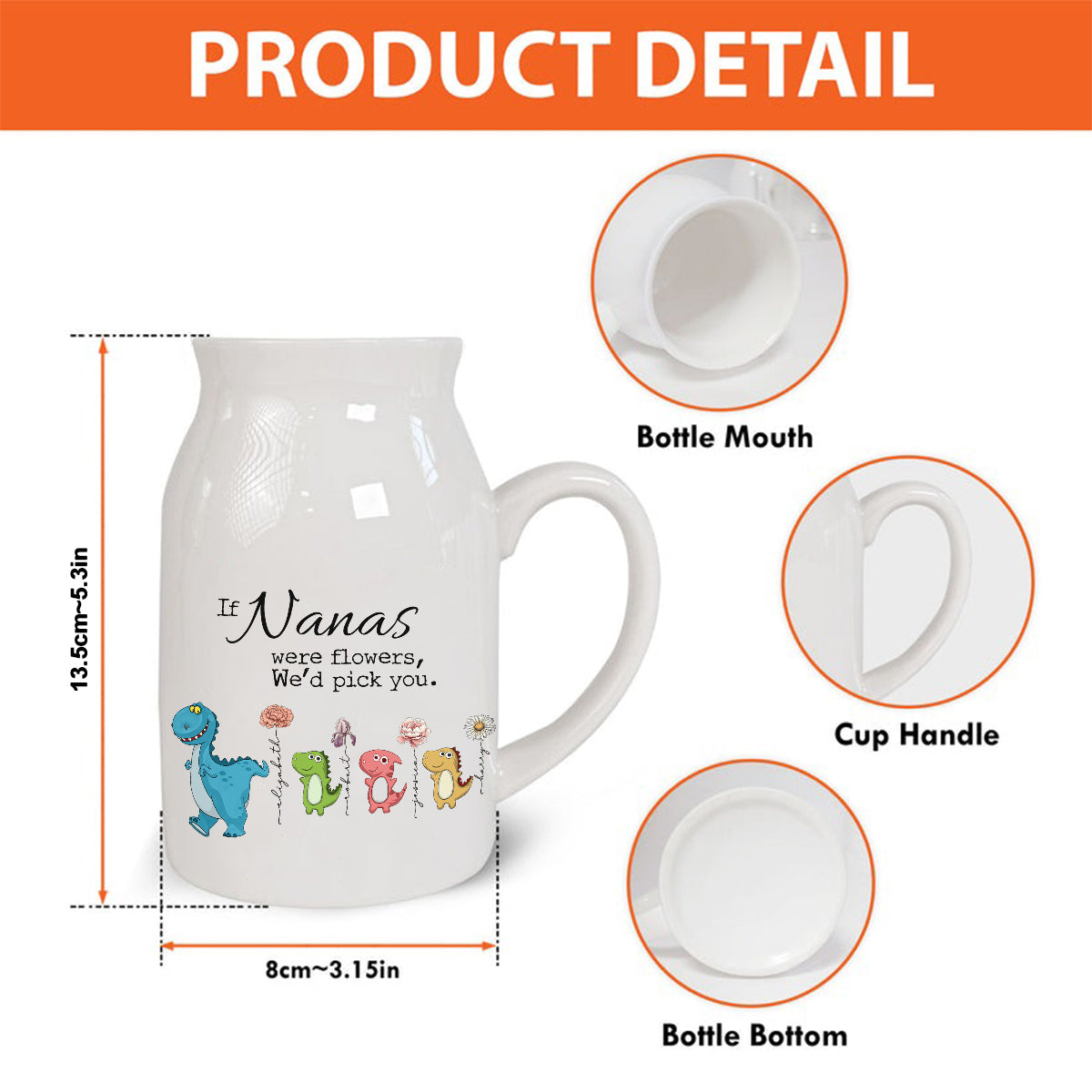 Wenn Oma eine Blume wäre – Personalisierte Keramikvase für Oma