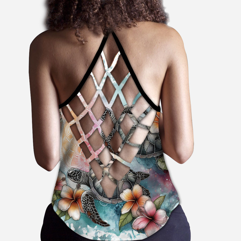 Love Turtles - Personalized Turtle Cross Tank Top