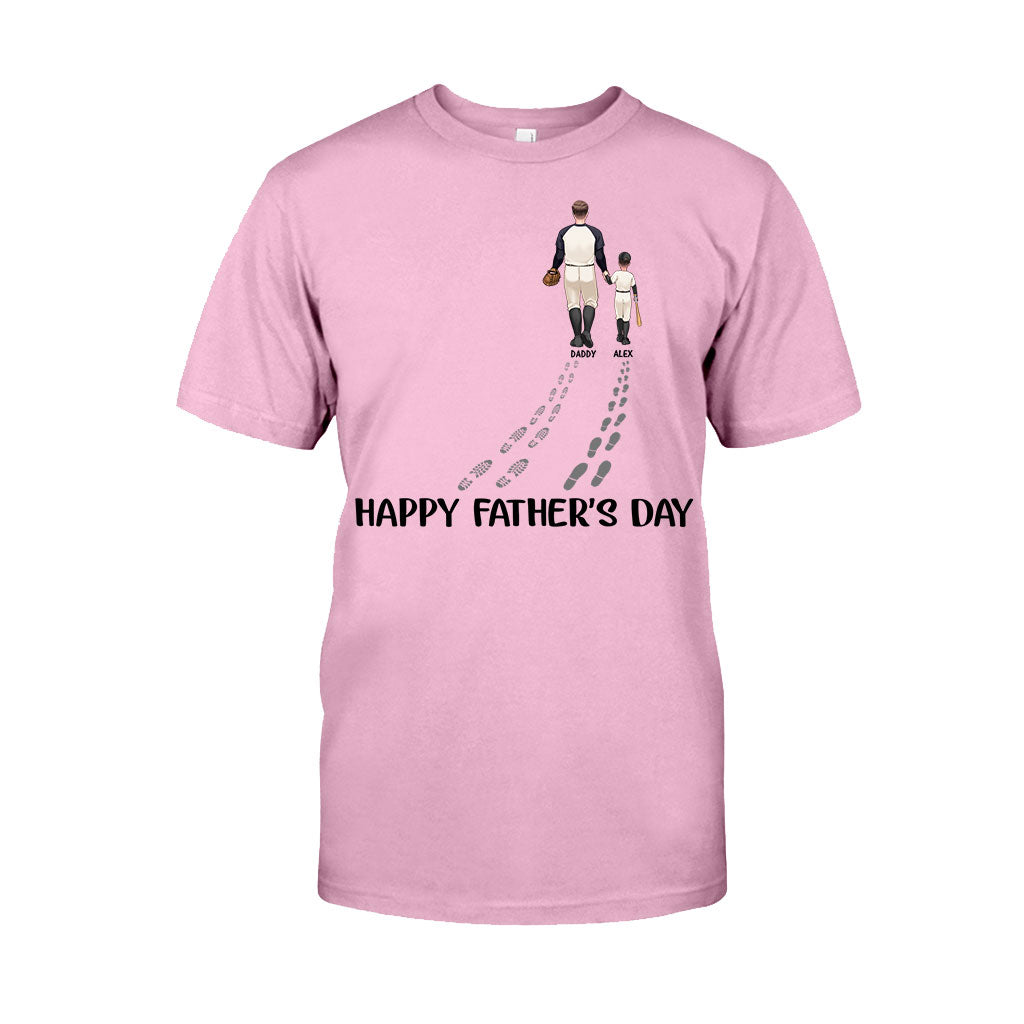 Happy Father's Day Baseball Dad - Personalized Baseball T-shirt And Hoodie