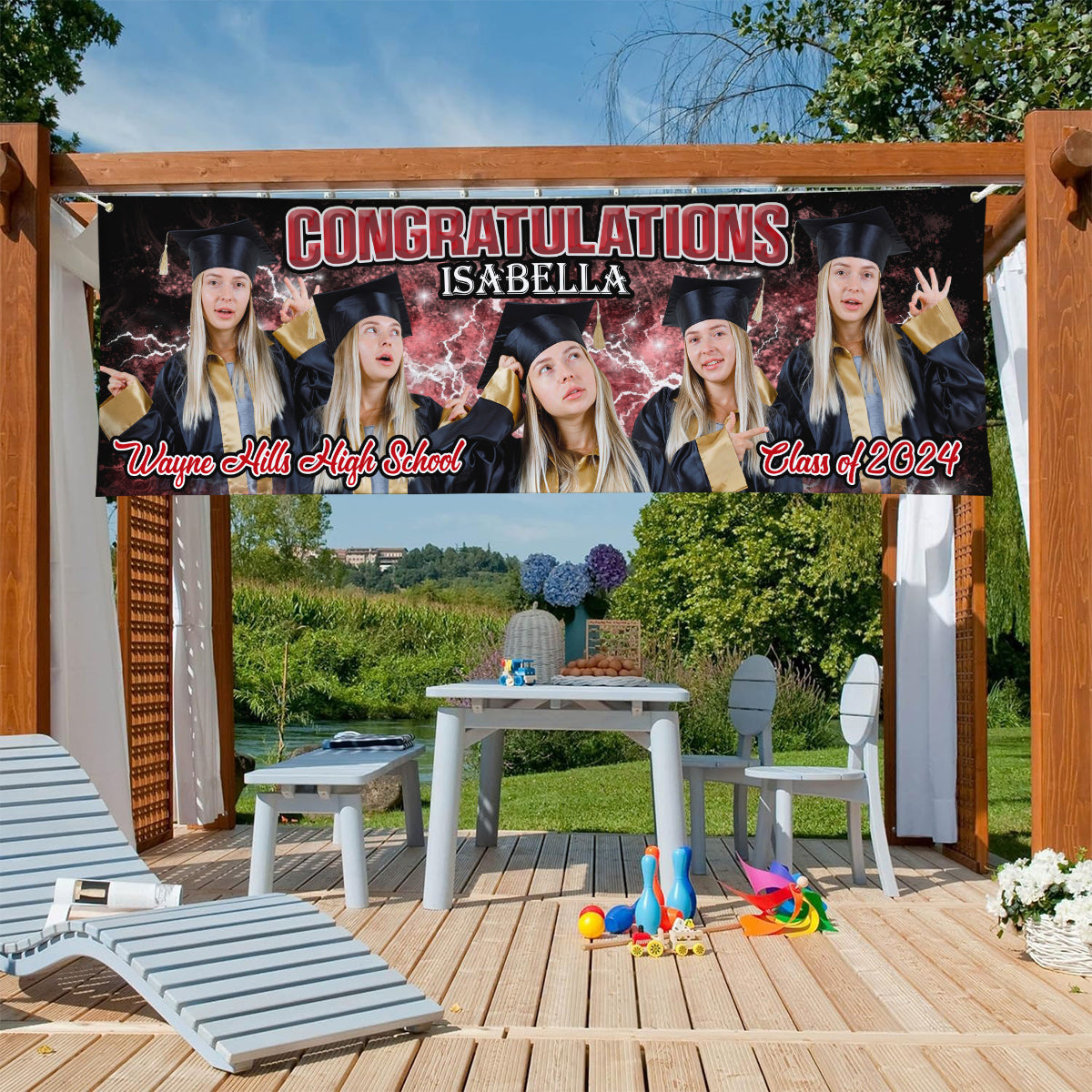 Herzlichen Glückwunsch – personalisiertes Abschlussbanner