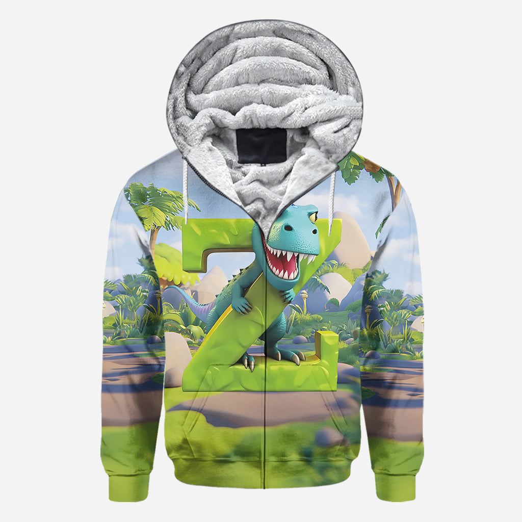 Dinosaurier-Alphabet - Personalisiertes Kinder-T-Shirt