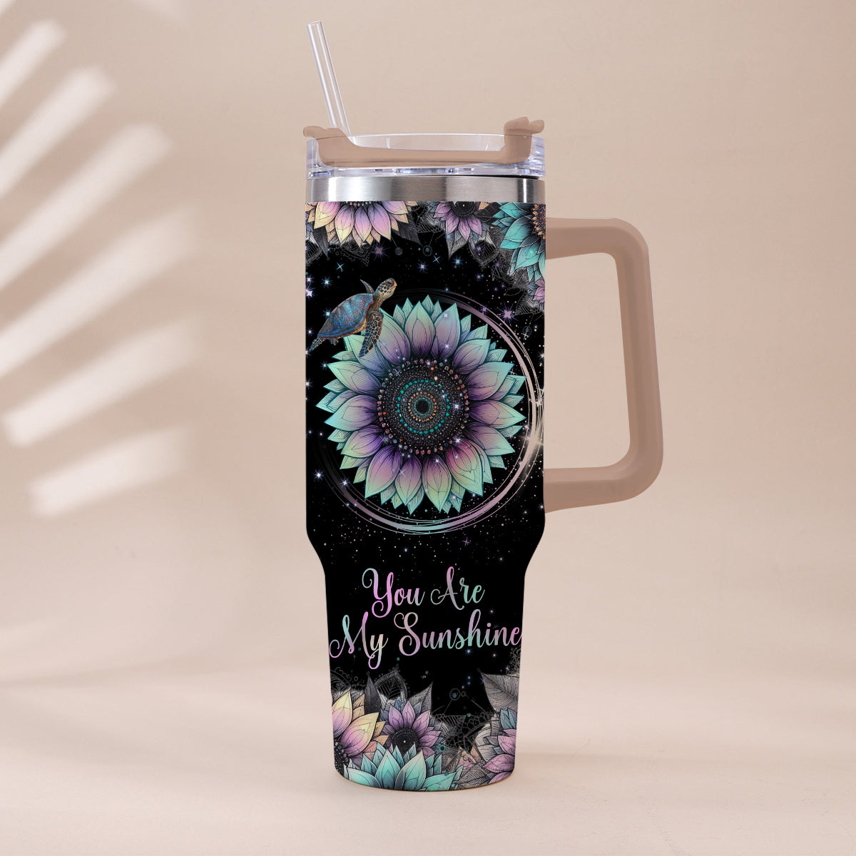 Du bist mein Sonnenschein – Personalisierter Schildkrötenbecher mit Henkel