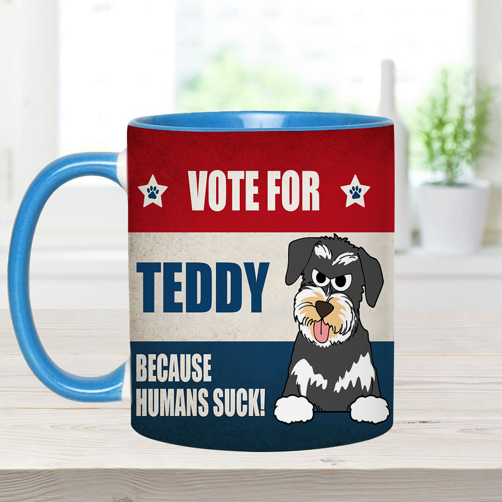 Vote For My Fur Baby - Personalized Dog Accent Mug