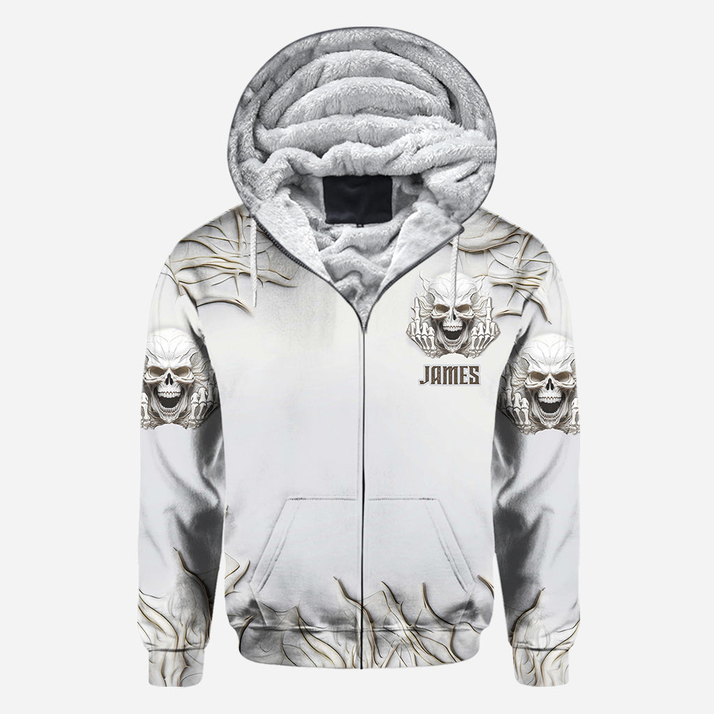 Sarkasmus Weißer Totenkopf - Personalisiertes Totenkopf-Shirt