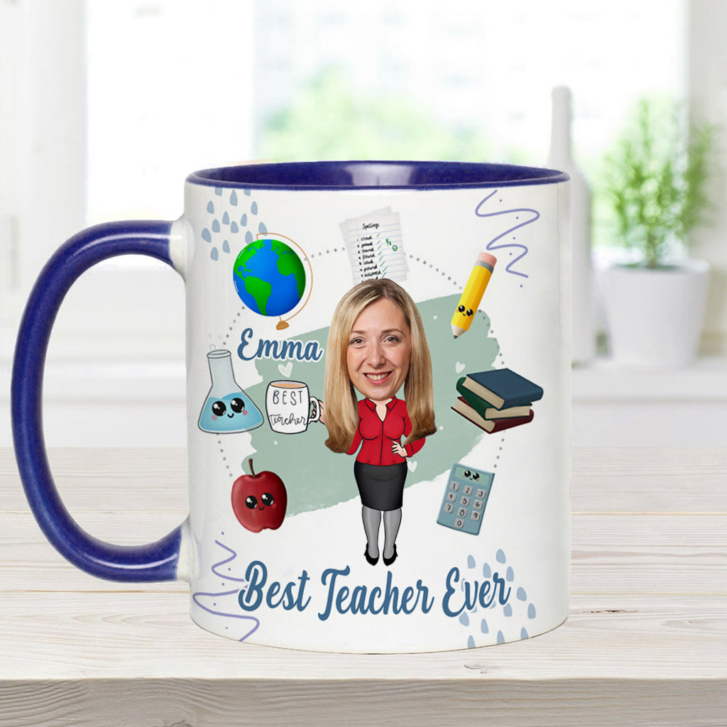 Best Teacher Ever - Personalized Teacher Accent Mug