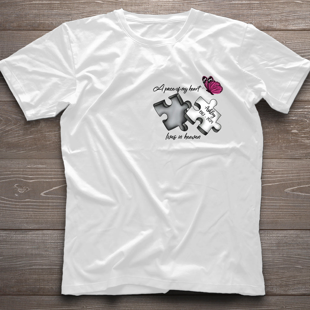 Immer in meinen Gedanken, für immer in meinem Herzen – personalisiertes Gedenk-T-Shirt und Hoodie