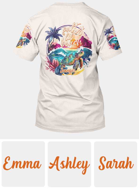 Salty Lil' Beach - Personalisiertes Schildkröten-Shirt