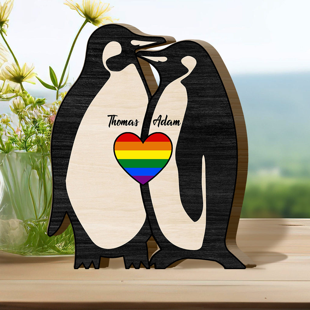You Are My Penguin - Personalized LGBT Support Shaped Wooden Puzzle