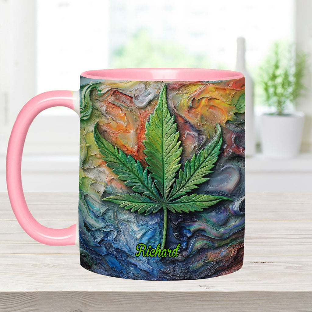 Let's Get Lit - Personalisierter Becher mit Weed-Motiv