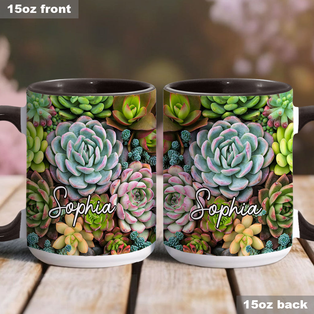Wunderschöne Kakteen und Sukkulenten – personalisierte Kaktus-Tasse