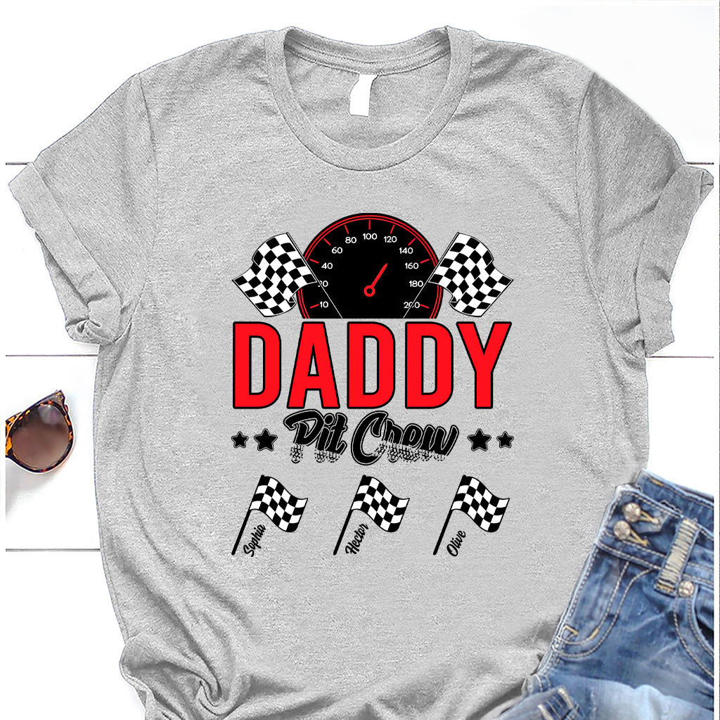 Daddy's Pit Crew Rennflaggen – Personalisiertes Renn-T-Shirt und Hoodie