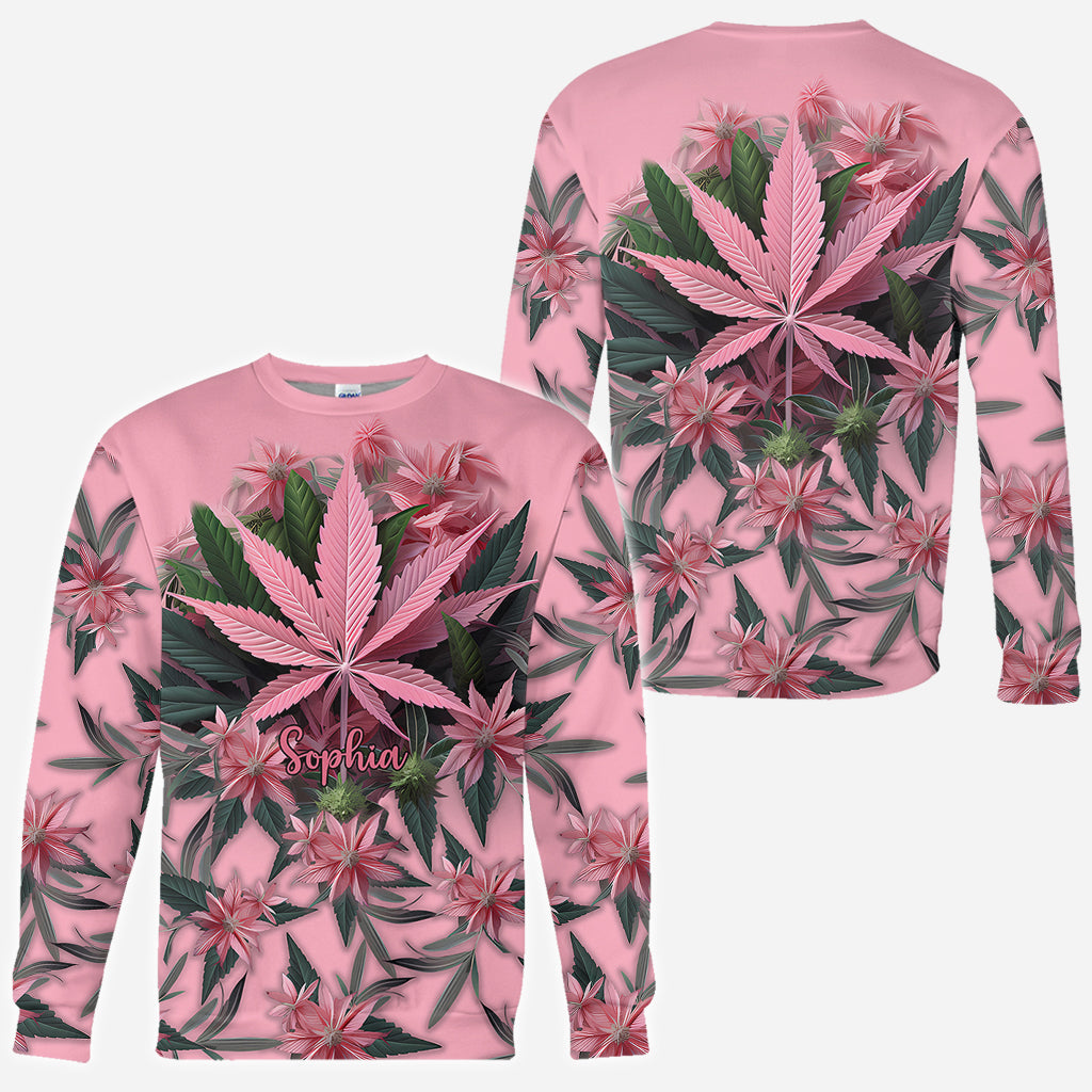 Pink Stoner Chick - Personalized Weed All Over Shirt
