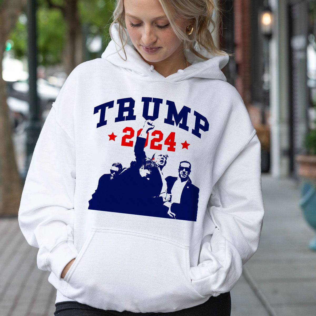 „Niemals aufgeben“-Shirt, „Kämpfe für Amerika“-T-Shirt, „Kundgebung 2024“-Shirt & Hoodie