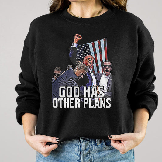 Gott hat einen anderen Plan, Gemeinsam sind wir stark – T-Shirt, Niemals aufgeben – T-Shirt, Kämpft für Amerika – T-Shirt, Kundgebungs-Shirt 2024, Kämpft, kämpft, kämpft – T-Shirt & Hoodie