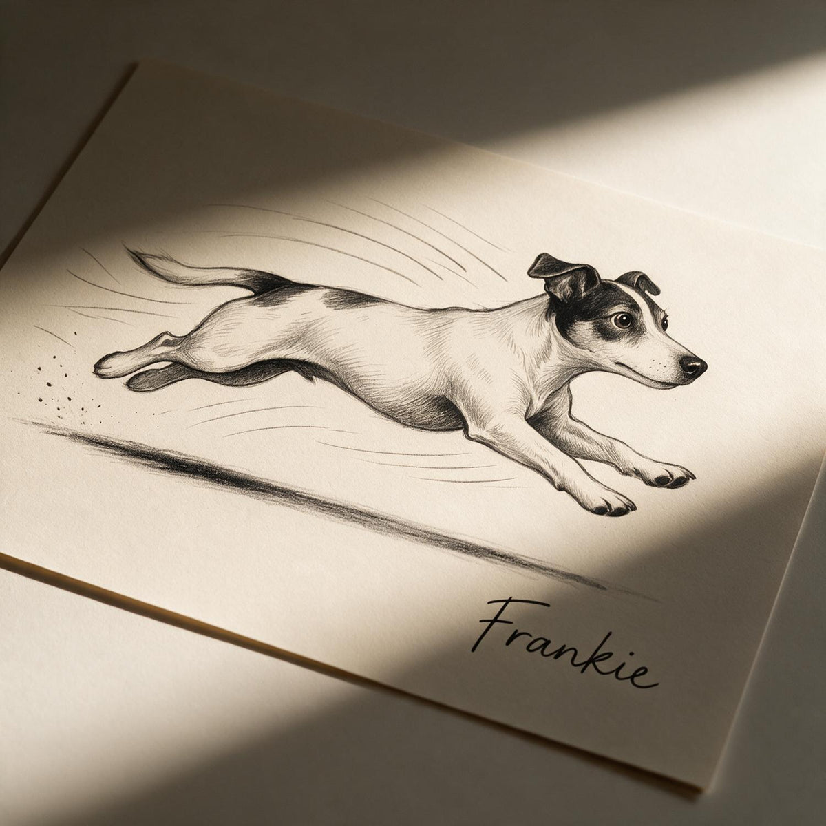 Personalized Zoomies Dog Vintage Sketch Poster - Custom Pet Name Wall Art Gift For Dog Lovers