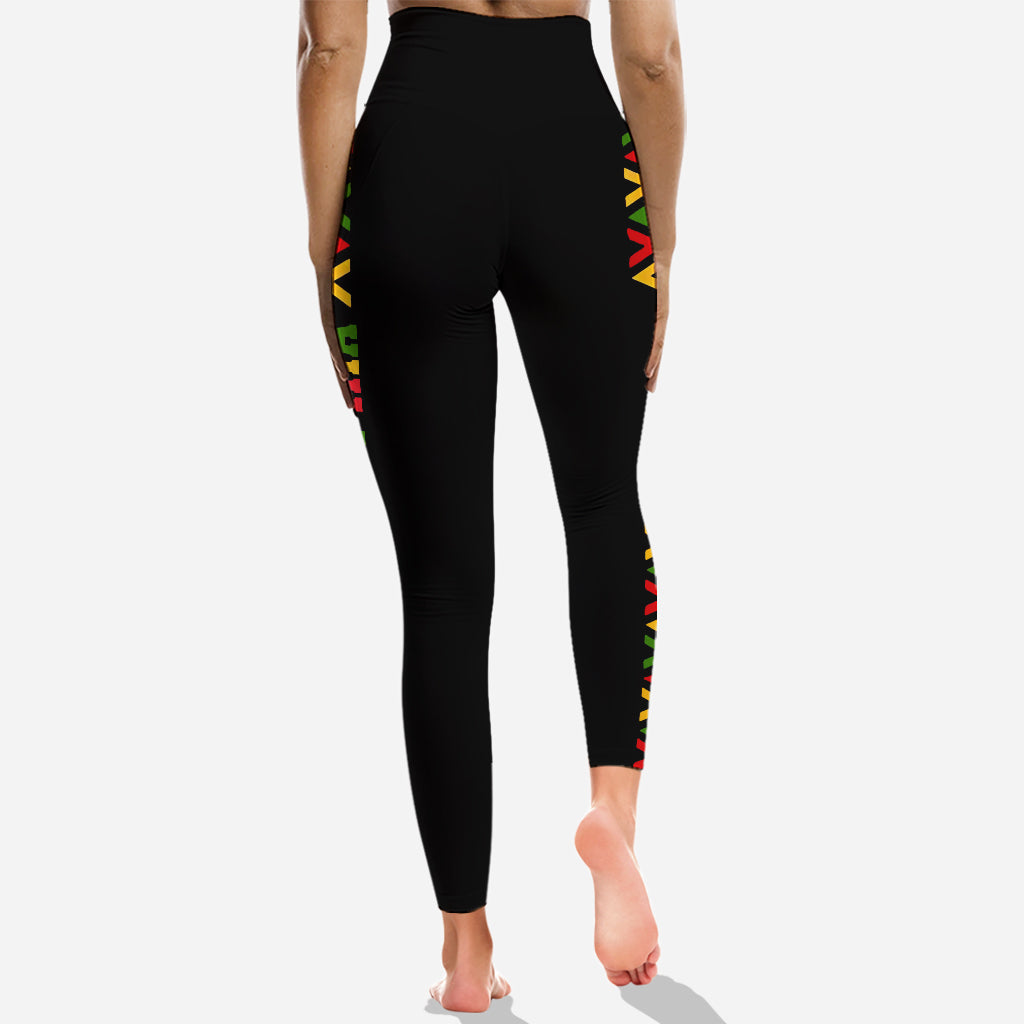 Sie mögen uns nicht – Personalisiertes Juneteenth-Tanktop und Leggings mit Hohlsaum