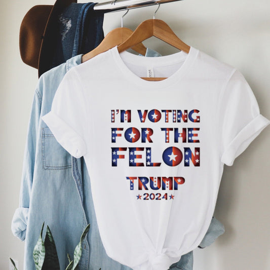 Ich wähle den Verbrecher, Trump 2024 Shirt, Wahlshirt 2024, Solidarität mit Trump Shirt, Wählt den Verbrecher T-Shirt & Hoodie