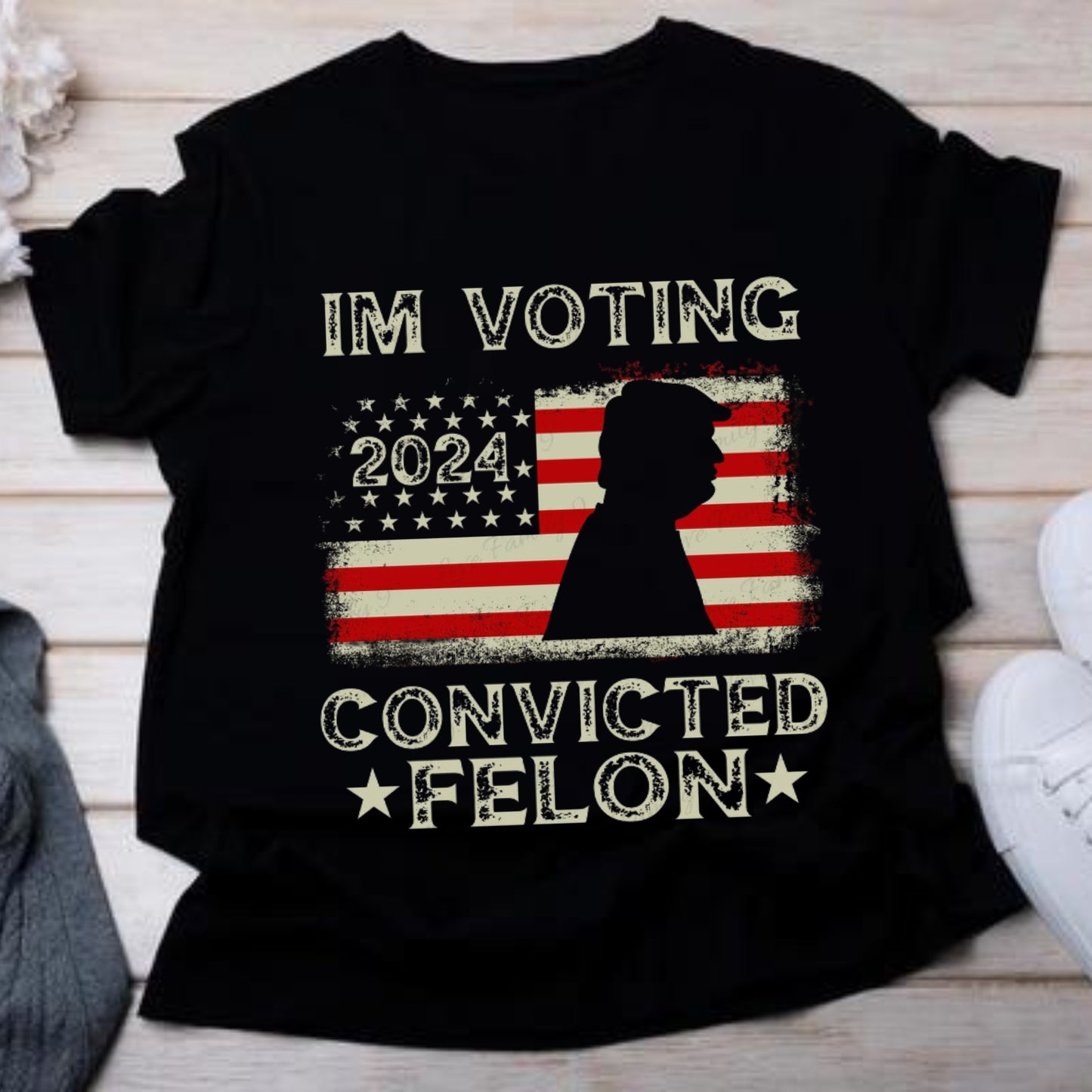 2024 Ich wähle den verurteilten Verbrecher Trump – Lustiges Wahl-T-Shirt & Hoodie